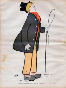 अल्बर्ट जूल्स ड्यूमॉन्ट (1862-1932) ने अल्बर्ट ब्रासेर, बुलेवार्ड थिएटर के अभिनेता और वेराइट्स की पत्रिका में ओपेरेटा - SEM (जॉर्जेस गौर्सट) (1863-1934) द्वारा कैरिकेचर "" ले रेयर डे 1902 में - द्वारा Sem