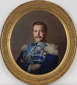अलेक्जेंड्रे III - सम्राट अलेक्जेंडर III का पोर्ट्रेट (1845-1894) - पिंटूर डी सर्गेई कोन्स्टेंटिनोविच ज़ारिंको (1818-1870), सीए 1865 - कैनवास पर तेल, 78x71 - निजी संग्रह
