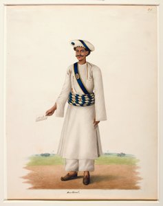 एक पत्र के साथ हरकह, c.1846 (कागज पर अपारदर्शी wc)