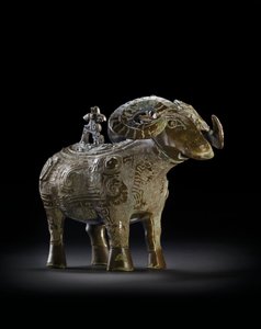अनुष्ठान राम-रूप शराब का बर्तन, गोंग (कांस्य) द्वारा शांग राजवंश चीनी स्कूल