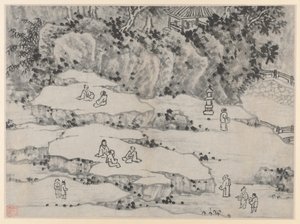 टाइगर हिल, सुजौ: द नोडिंग स्टोन टेरेस, टाइगर हिल ... के बारह दृश्य, 1490 के बाद।