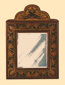 इनरलाइड मार्कीट्री के साथ अखरोट फ्रेम के साथ दर्पण, 1905 द्वारा शर्ली चार्ल्स लेवेलिन स्लोकॉम्बे