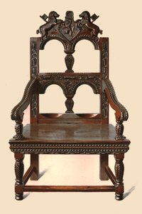 ओक कैक्वेट्यूज़ कुर्सी, 1904 द्वारा शर्ली चार्ल्स लेवेलिन स्लोकॉम्बे