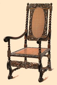 अखरोट की कुर्सी, 1905 द्वारा शर्ली चार्ल्स लेवेलिन स्लोकॉम्बे