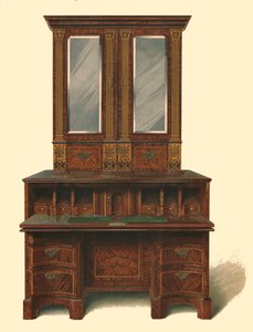 अखरोट इनलाइड लेखन कैबिनेट, 1905 द्वारा शर्ली चार्ल्स लेवेलिन स्लोकॉम्बे