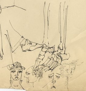 चेहरे, और पैर की हड्डियाँ, 1953।