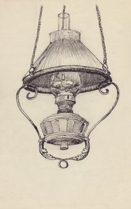 पैराफिन लैंप, c1950। द्वारा शर्ली मार्खम