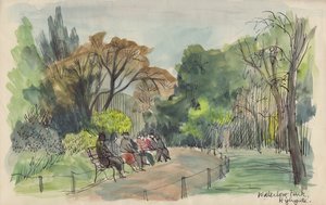 वाटरलो पार्क, हाईगेट, c1950। द्वारा शर्ली मार्खम