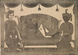 कालीघाट पेंटिंग, 1800s।