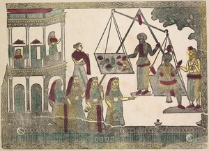 कृष्णा ने कीमती वस्तुओं, 1800 के खिलाफ वजन उठाया।