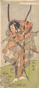 काबुकी अभिनेता इचिकावा एबिज़ो III इचिकावा डंजुरो IV, दूसरा महीना, 1774। द्वारा शुनशो