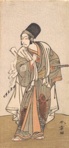 इचिकावा परिवार के एक अभिनेता की स्थायी आकृति, शायद दंजुरो चतुर्थ, 1726-1792। द्वारा शुनशो