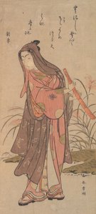 महिला भूमिका में अभिनेता इचिकावा मोनोसुके या इचिकावा ओमेज़ो, 1726-1792। द्वारा शुनशो