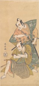 एक समुराई के रूप में अभिनेता इचिकावा याओज़ो II, सीए। 1765. द्वारा शुनशो