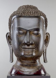 बुद्ध हेड, अयुत्या संस्कृति, यू थोंग शैली (कांस्य)