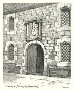 Coningsby's Hospital, हियरफोर्ड (उत्कीर्णन)