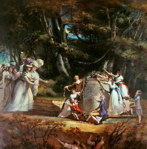 डचेस ऑफ ऑरलियन्स के बच्चे 1787 में स्पा की यात्रा (कैनवास पर तेल) द्वारा स्वास्थ्य की बहाली के उपलक्ष्य में उनके द्वारा बनाए गए स्मारक पर अपनी मां का अभिवादन करते हैं। द्वारा सिल्वेस्ट्रे मिरिस
