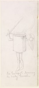 सर गैलीपोट पवित्र ग्रेल को प्रभावित करते हुए, c.1855-59 (कागज पर पेंसिल) द्वारा शिमोन सोलोमन