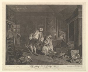 विवाह ए-ला-मोड, प्लेट वी, अप्रैल 1745।