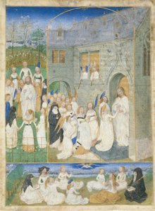 पवित्र वीरता मसीह द्वारा अभिवादन के रूप में वे स्वर्ग के द्वार दर्ज करें, ca. 1467-1470।