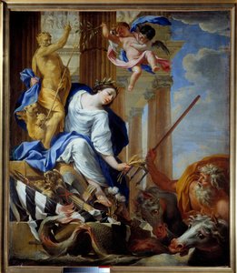 साइमन वाउट (1590-1649) 1645 चेरबर्ग, मुसी थॉमस हेनरी द्वारा शांति चित्रकला के लाभों का रूपक द्वारा साइमन वौएट