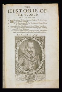 सर वाल्टर रैले द्वारा पोर्ट वॉल्टर रैले (1554-1618) का शीर्षक पृष्ठ &39;द हिस्ट्री ऑफ द वर्ल्ड&39;