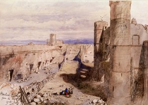 प्राचीर से हार्लेक कैसल, वेल्स, 1850 द्वारा सर जॉन गिल्बर्ट
