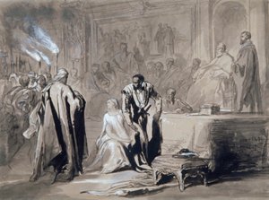 सीनेट से पहले ओथेलो और डेसडेमोना, 1847।