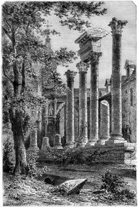 1882-1884, फ्रांस के बेसनकॉन में एक रोमन थिएटर के अवशेष। द्वारा Smeeton