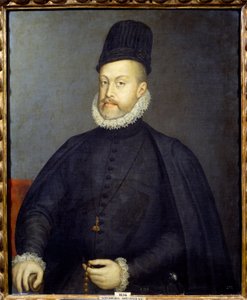 स्पेन के राजा फिलिप II (1527-1598) का पोर्ट्रेट सोफोनिस्बा एंगुइसिओला या एंगुइसिओला द्वारा पेंटिंग (1540-1625) द्वारा सोफोनिस्बा एंगुइसोला