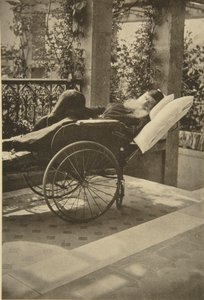 रूसी लेखक लियो टॉल्स्टॉय ने गैसपाड़ा, क्रीमिया, रूस, 1902 में वसूली की। द्वारा सोफिया एंड्रीवाना टॉल्स्टया