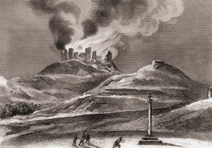 1835 में मॉन्टैरेरी, क्विंसेना, ह्यूस्का, स्पेन के मठ में आग द्वारा स्पेनिश स्कूल