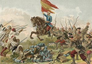 1859 में मोरक्को के कैस्टिलजोस में जनरल प्राइम की वीरता द्वारा स्पेनिश स्कूल