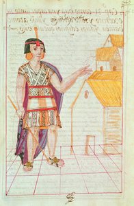 पेरू के इंका राजाओं के इतिहास और रॉयल वंशावली से, उनके कर्मों, रीति-रिवाजों, वेशभूषा और सरकार के तरीके से चित्रण, जिसे कोडिस मुरुआ (वेल्लम) के रूप में जाना जाता है द्वारा स्पेनिश स्कूल