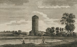 हैम्पशायर में एक प्राचीन जल मीनार, 1786 द्वारा गौरैया