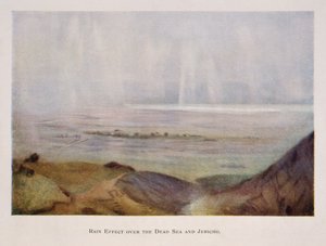 फिलिस्तीन में 1906 में जेरिको और मृत सागर के ऊपर बारिश हो रही है
