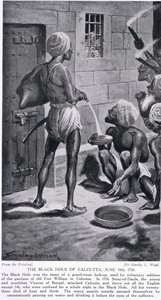 द ब्लैक होल, ओल्ड फोर्ट विलियम, 18 जून, 1756, &39;हचिन्सन हिस्ट्री ऑफ द नेशंस&39; का चित्रण, c.1.110 द्वारा स्टेनली एल। वुड