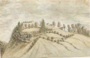 एल्टन कैसल: वाटर कलर पेंटिंग, एनडी [1762-1802] द्वारा स्टीबिंग शॉ