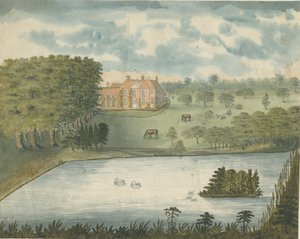 फ्रीफोर्ड हॉल: वाटर कलर पेंटिंग, एनडी [1762-1802] द्वारा स्टीबिंग शॉ