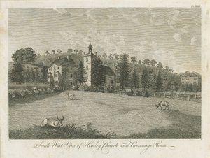 हिले चर्च और पार्सोनेज: एनग्रेविंग, एनडी [1762-1798] (प्रिंट) द्वारा स्टीबिंग शॉ