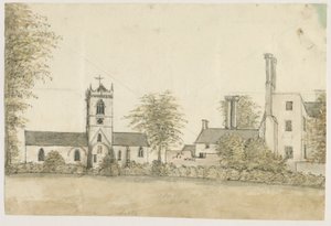 लैपली चर्च: वाटर कलर पेंटिंग, एनडी [1762-1802] द्वारा स्टीबिंग शॉ