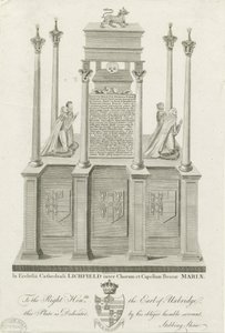 लिचफील्ड कैथेड्रल - विलियम पेजेट का मकबरा: उत्कीर्णन, एनडी [1762-1798] (प्रिंट) द्वारा स्टीबिंग शॉ