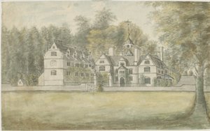 नॉर्टन कैन - लिटिल विर्ली हॉल: वाटर कलर पेंटिंग, एनडी [1762-1802]