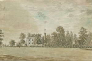 स्टेटफ़ोल्ड हॉल: वाटर कलर पेंटिंग, एनडी [1762-1802] द्वारा स्टीबिंग शॉ