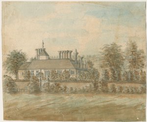 बुधवार - ओल्ड हाउस: वाटर कलर पेंटिंग, एनडी [1762-1798] द्वारा स्टीबिंग शॉ