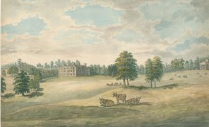 वेस्टन-अंडर-छिपकली - हॉल: पानी के रंग की पेंटिंग, एन डी [1762-1802] द्वारा स्टीबिंग शॉ