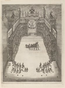 थिएटर का हवाई दृश्य, 1652। द्वारा स्टेफानो डेला बेला