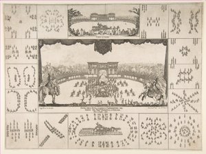 ग्रैंड ड्यूक फर्डिनेंड द्वितीय की शादी के लिए फ्लोरेंस में हिंडोला, 1637। द्वारा स्टेफानो डेला बेला