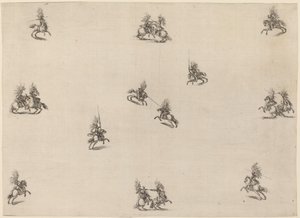 फाइटिंग कैवलियर्स, 1652। द्वारा स्टेफानो डेला बेला