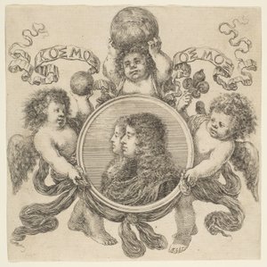 कोस्टिमो डे मेडिसी और मार्गुएराइट लुईस डोरिलियन्स, उनकी पत्नी, 1661 का चित्र। द्वारा स्टेफानो डेला बेला